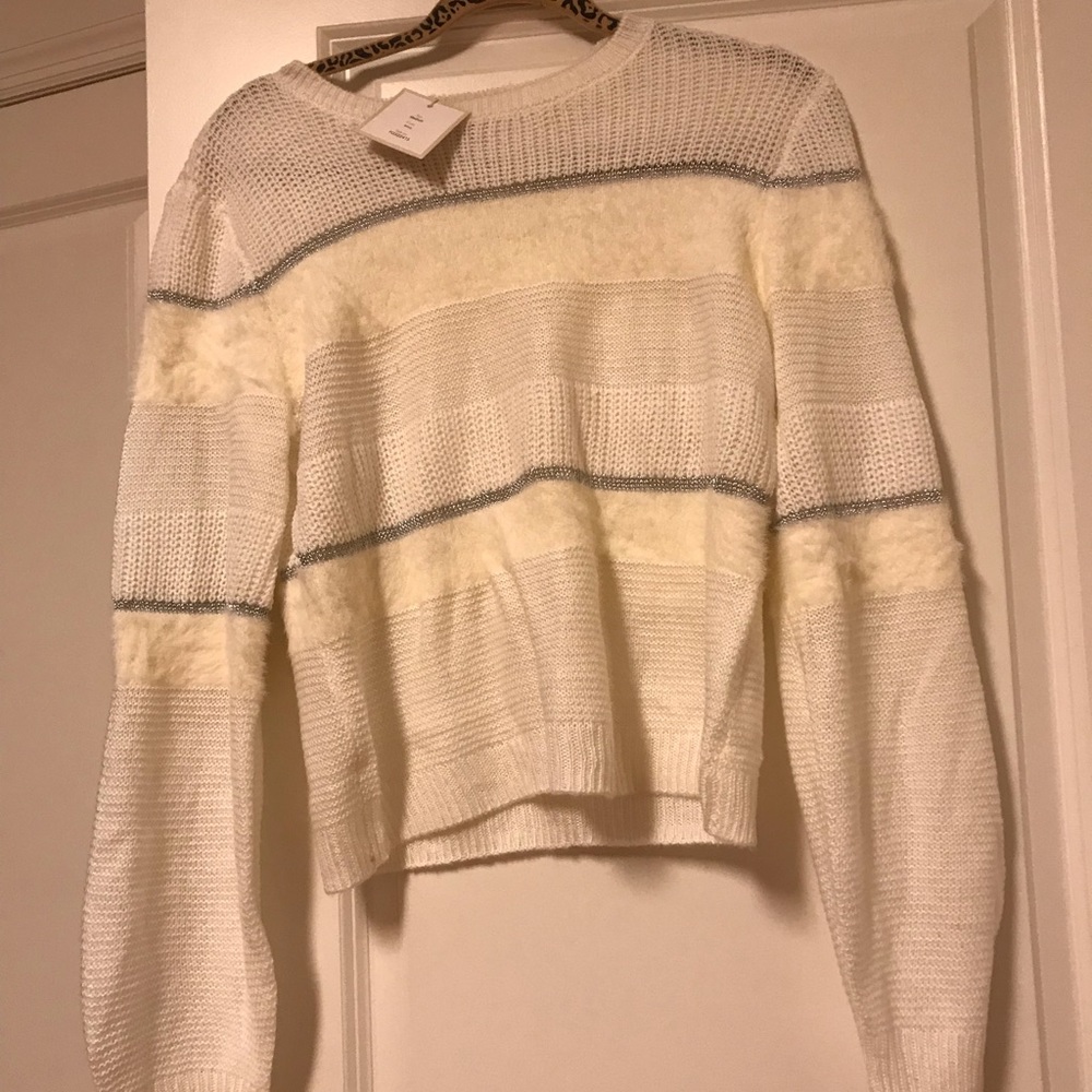White designer sweater